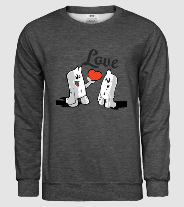 dragoste interesantă model gri închis pe tricou