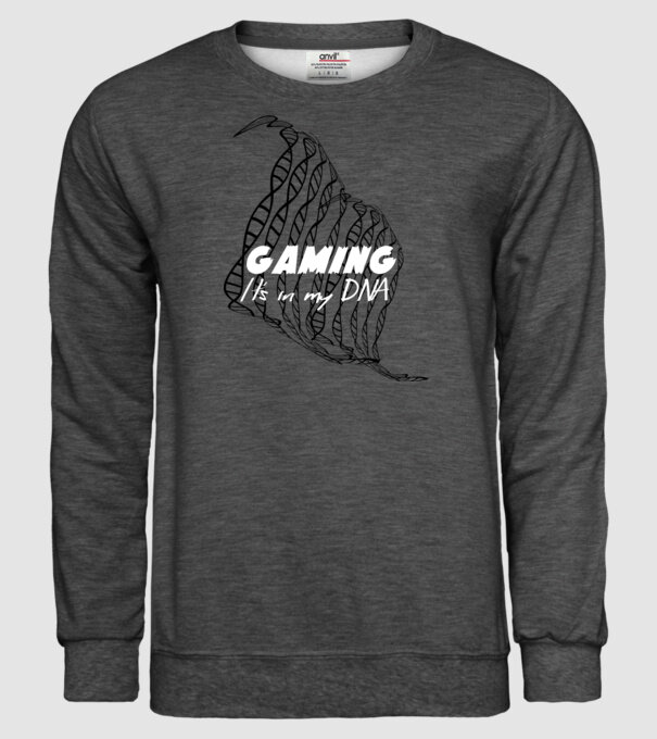 Gamer DNA model gri închis pe tricou