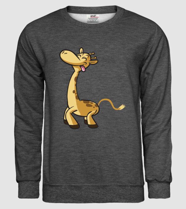 Giraffe model gri închis pe tricou