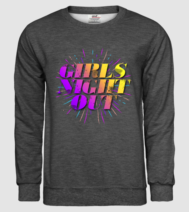 Girls Night Out model gri închis pe tricou