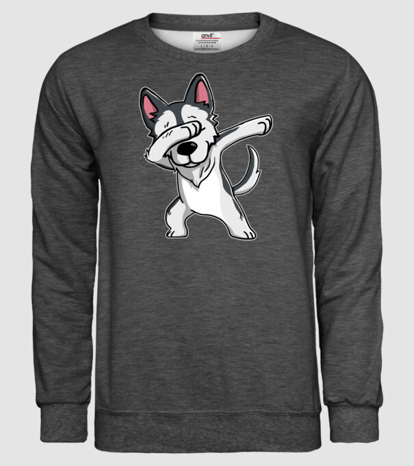 Husky DAB model gri închis pe tricou