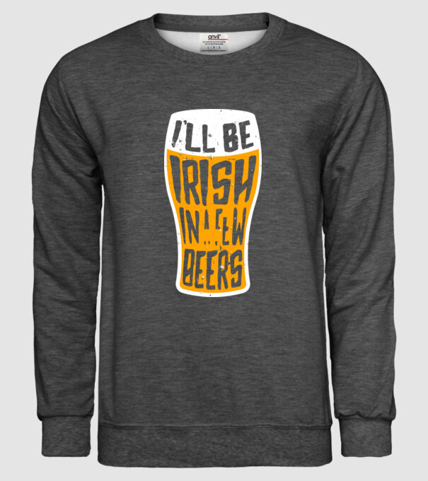 Irish in a few beer model gri închis pe tricou