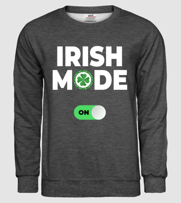 Irish mode on! model gri închis pe tricou