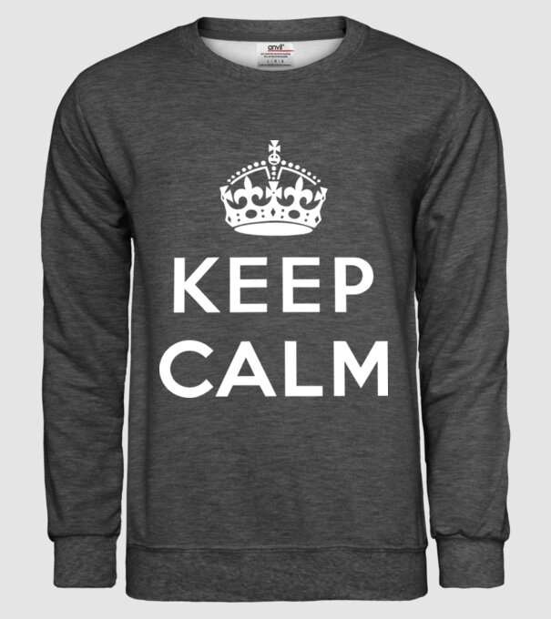 keep calm blank model gri închis pe tricou