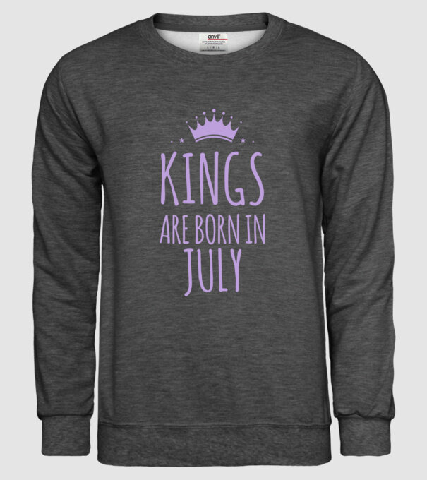 Kings are born in - July model gri închis pe tricou