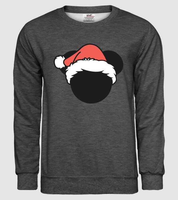 Crăciun Mickey model gri închis pe tricou