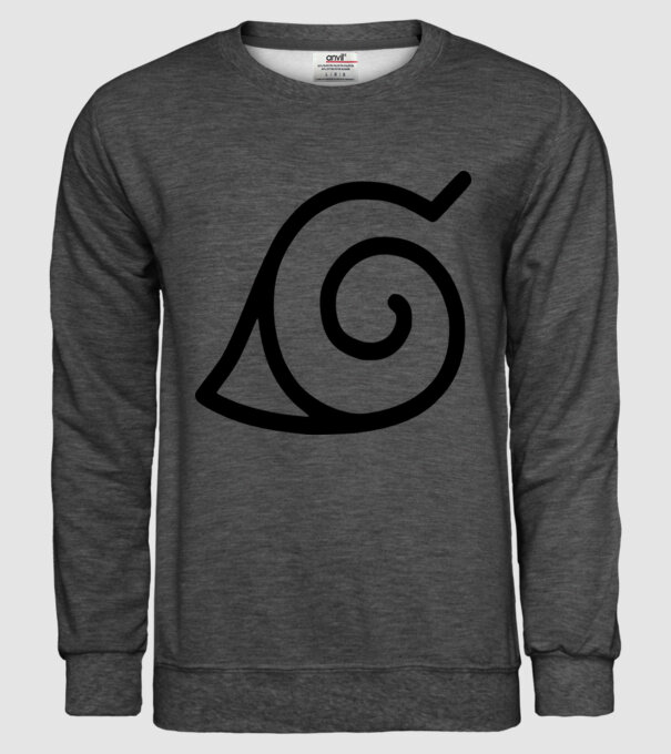 simbol naruto model gri închis pe tricou
