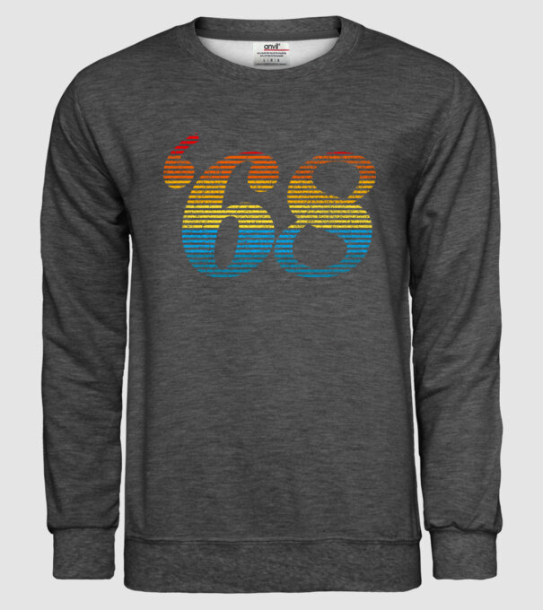 Retro Birthday 1968 model gri închis pe tricou
