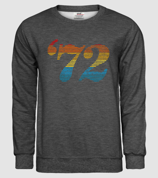 Retro Birthday 1972 model gri închis pe tricou