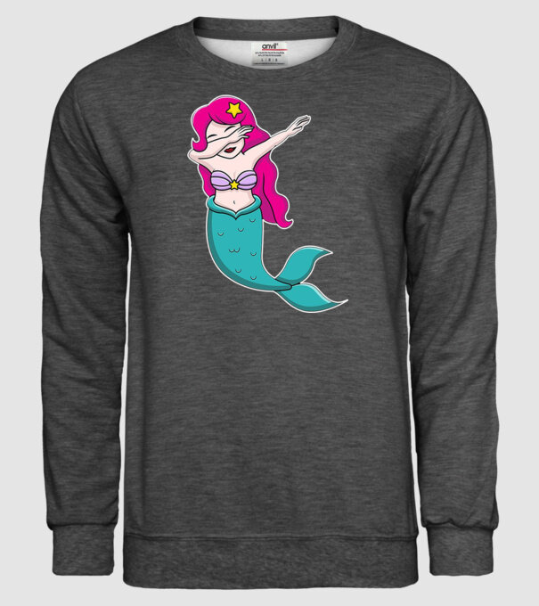 Sirenă DAB model gri închis pe tricou
