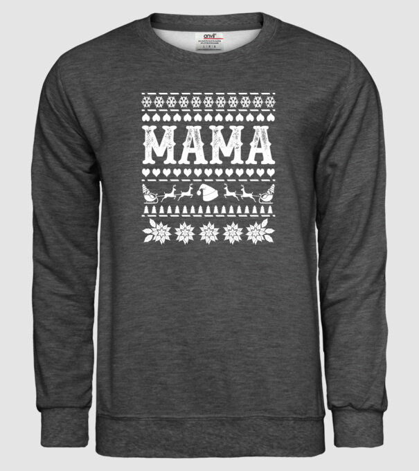 Mama Crăciun model gri închis pe tricou