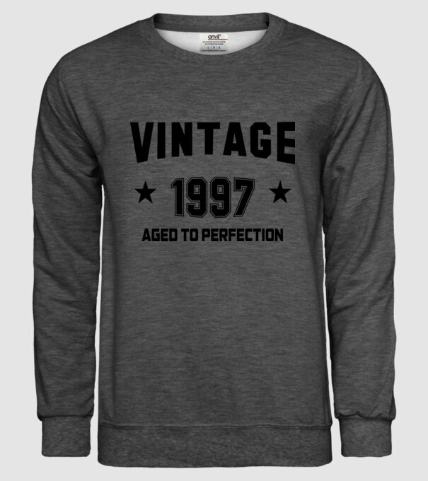 Vintage - 1997 model gri închis pe tricou