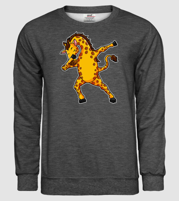 Girafă DAB model gri închis pe tricou