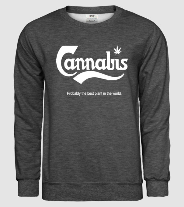Cannabis model gri închis pe tricou