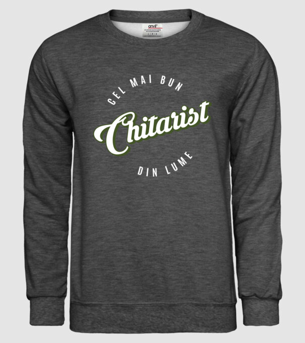 Cel mai bun Chitarist din lume model gri închis pe tricou