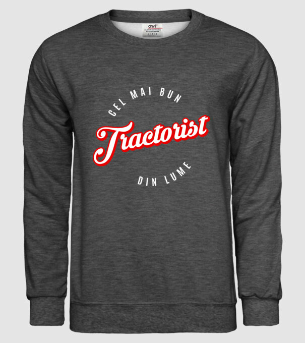 Cel mai bun TRACTORIST din lume model gri închis pe tricou