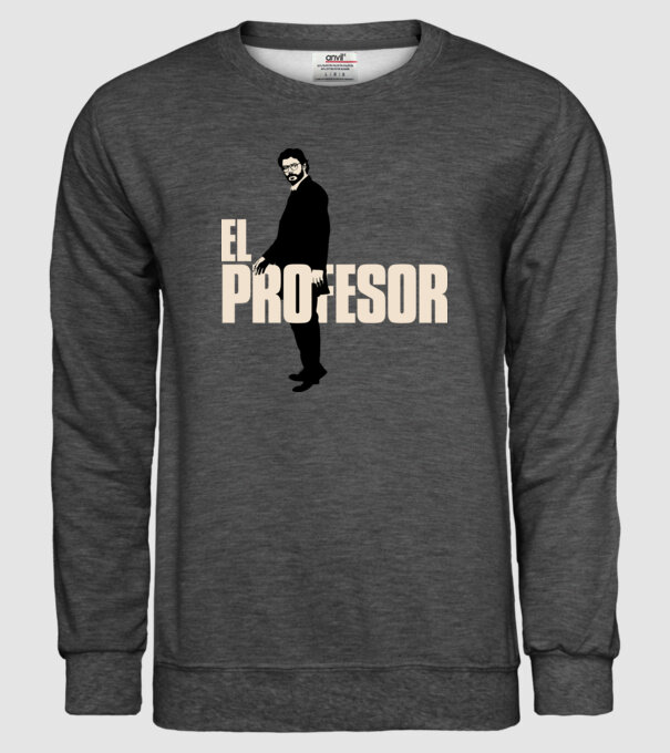 el professor la casa de papel model gri închis pe tricou
