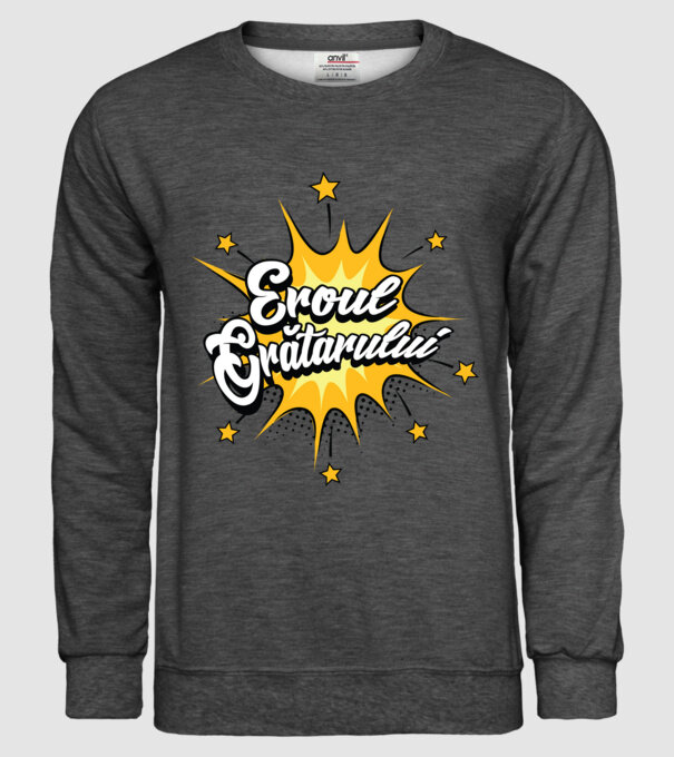 Eroul Grătarului model gri închis pe tricou