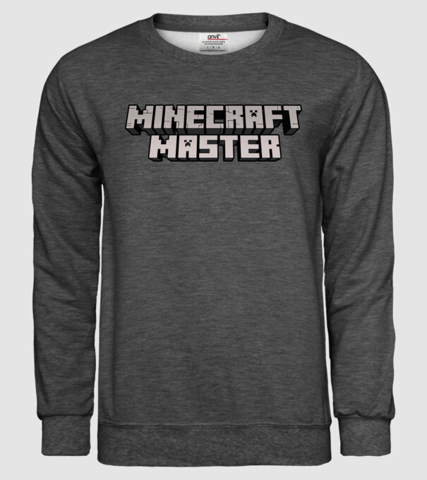 Minecraft Master model gri închis pe tricou