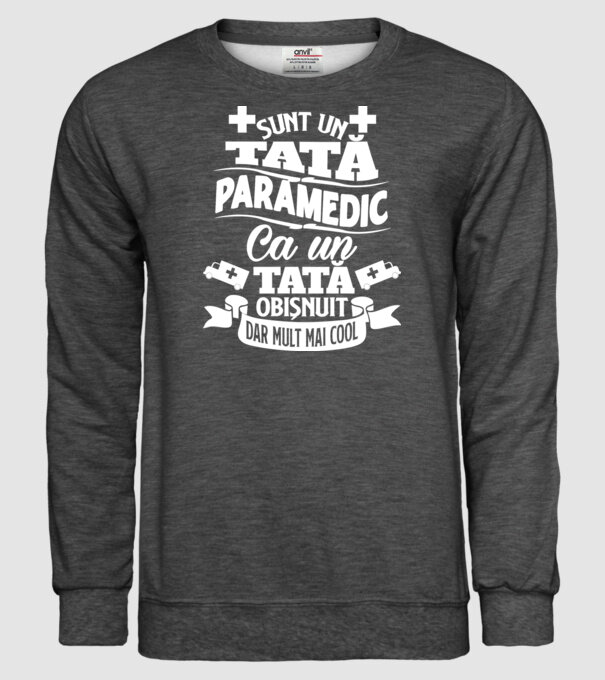 Sunt un tată paramedic  model gri închis pe tricou