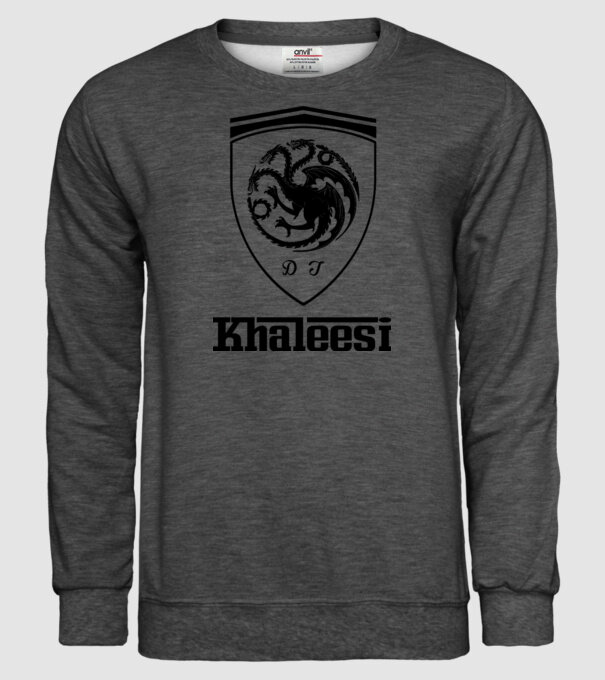 The Khaleesi Ferrari model gri închis pe tricou