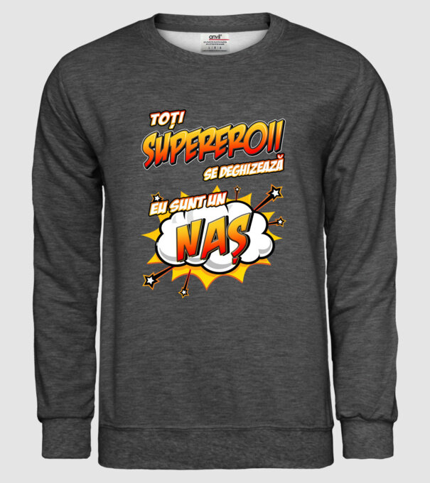 Toți supereroii se deghizează, eu sunt un naș model gri închis pe tricou