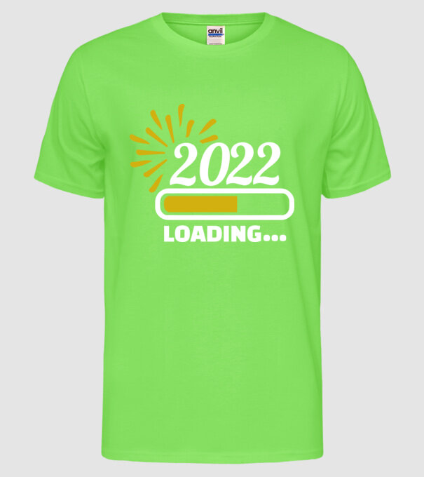 2022 loading model verde neon pe tricou