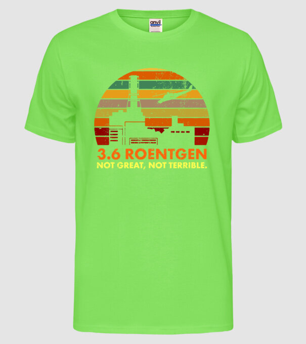 3.6 roentgen model verde neon pe tricou