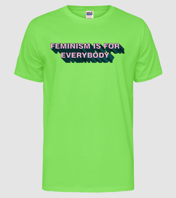 Feminismul este pentru toată lumea model verde neon pe tricou