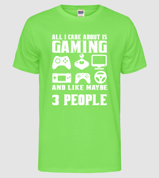 All i care about... model verde neon pe tricou