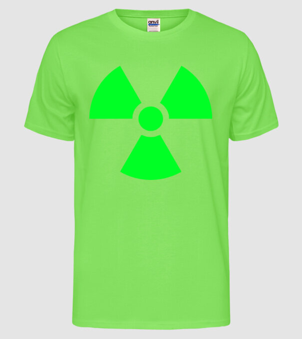 Atom model verde neon pe tricou