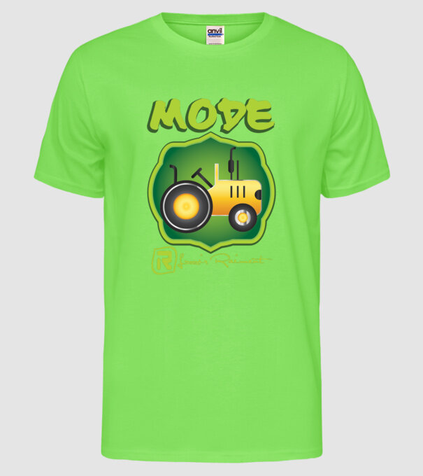 Baby tractor model verde neon pe tricou