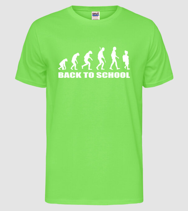 Back to school evolution model verde neon pe tricou