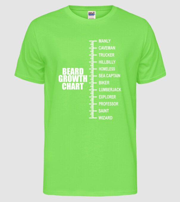 Beard scale model verde neon pe tricou