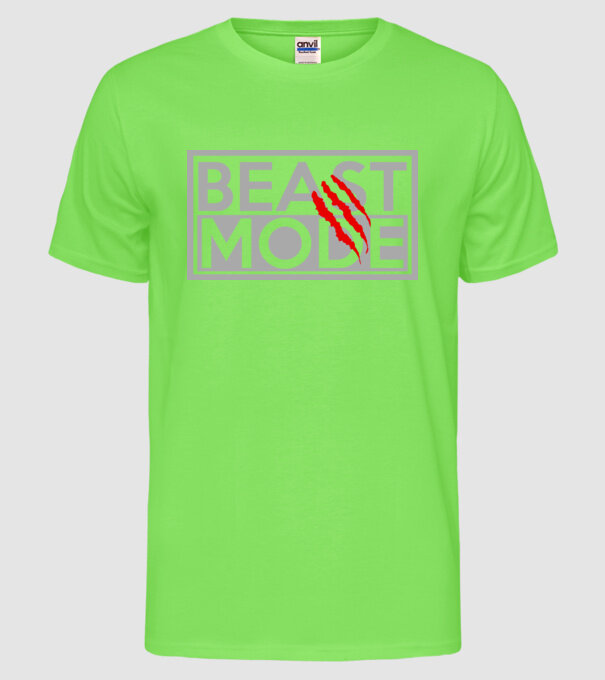 Beast mode model verde neon pe tricou