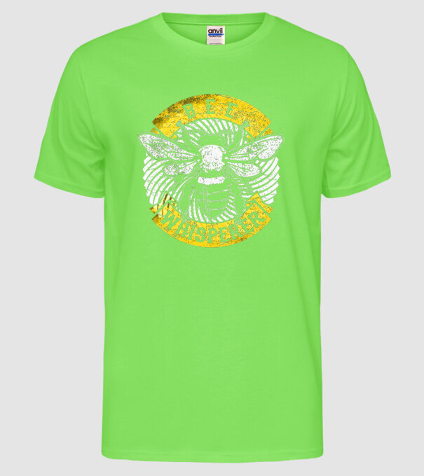 Bee Whisperer model verde neon pe tricou