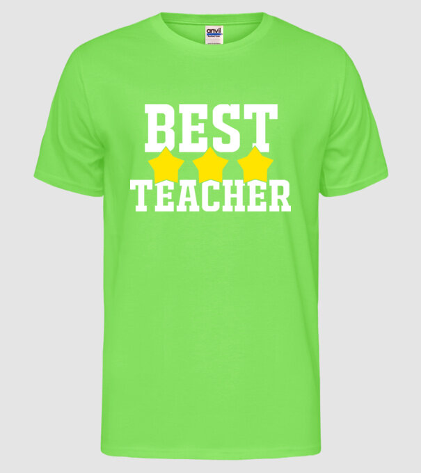 Best teacher model verde neon pe tricou