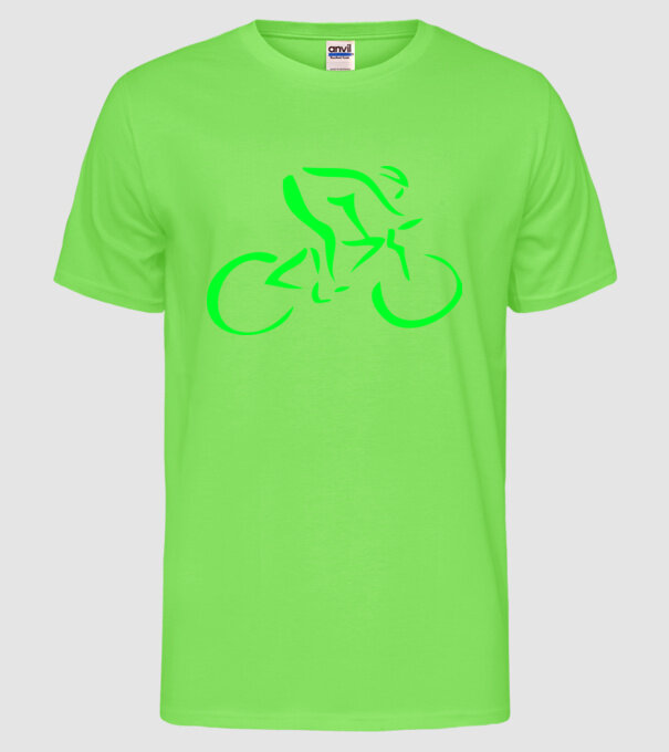 Bicikli model verde neon pe tricou
