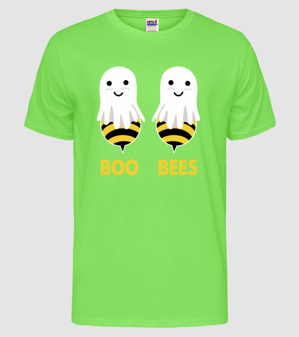 Boo bees model verde neon pe tricou