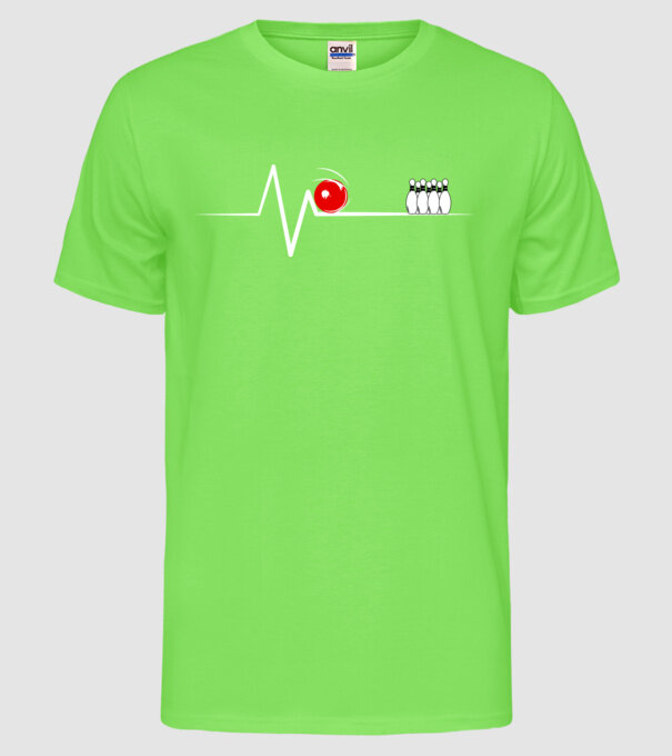 Bowling EKG model verde neon pe tricou