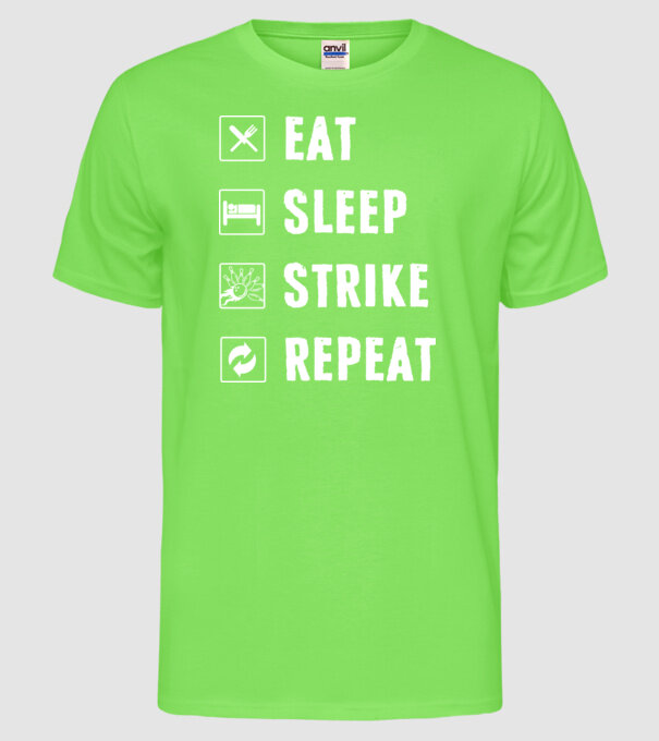 Bowling daily routine model verde neon pe tricou