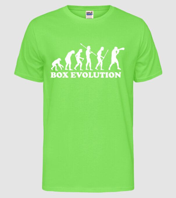 Box evolution model verde neon pe tricou