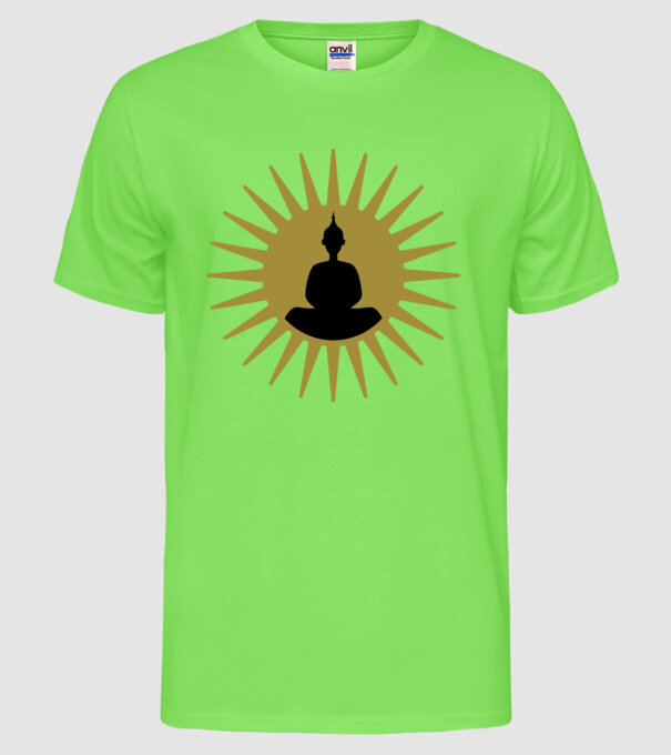 buddha star model verde neon pe tricou