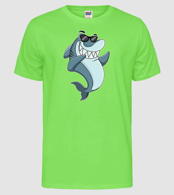 Rechin DAB model verde neon pe tricou