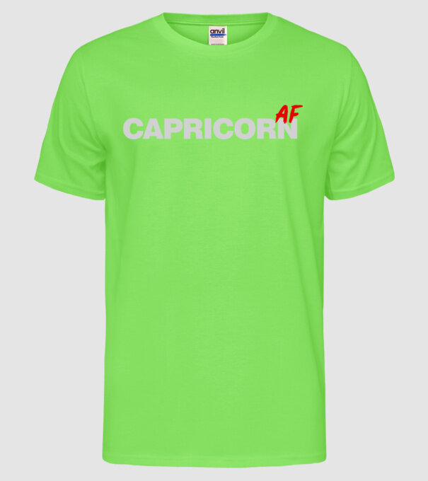 CAPRICORNas fuck model verde neon pe tricou