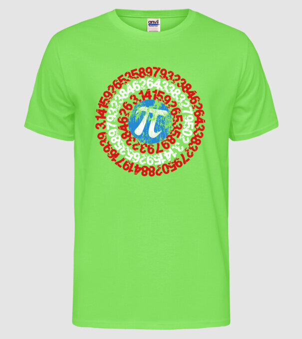 Captain PI model verde neon pe tricou