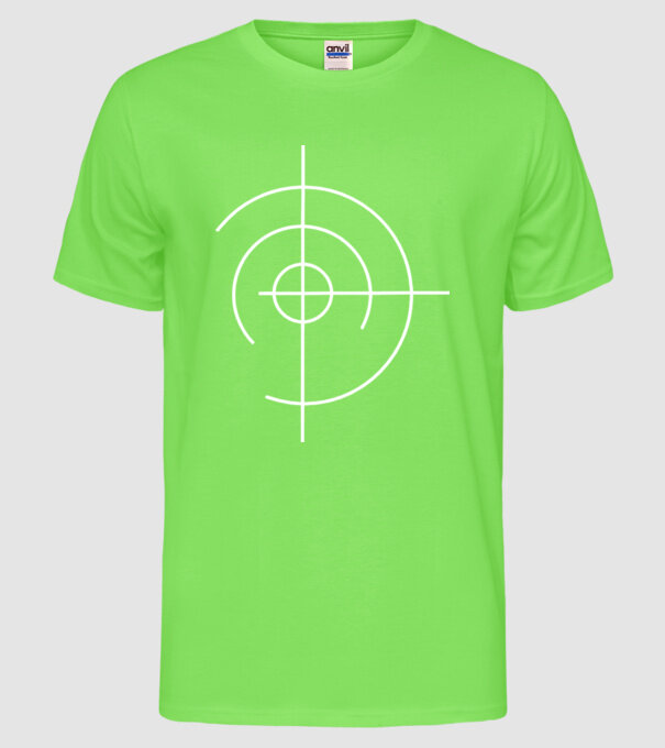 Aim shoot model verde neon pe tricou