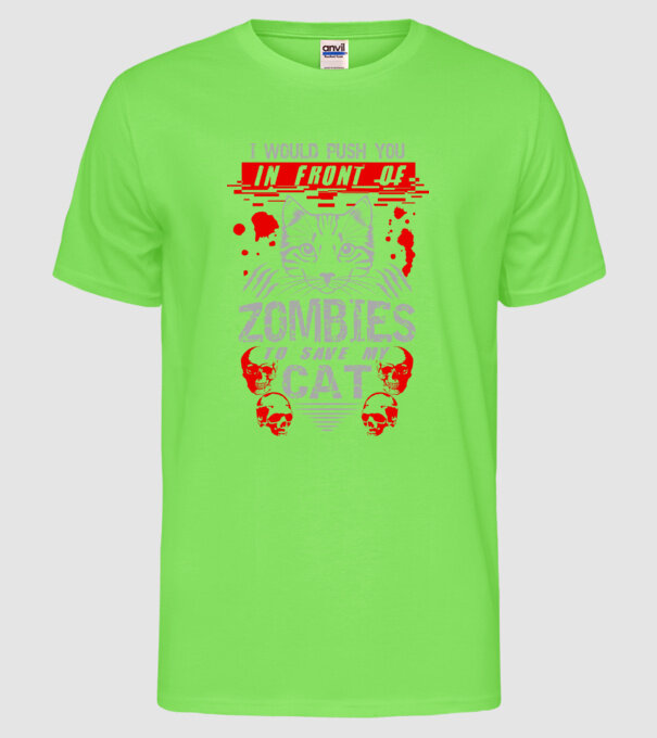 Proprietarii de pisici la capătul lumii model verde neon pe tricou