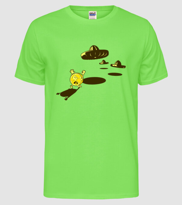 război de lămâie model verde neon pe tricou