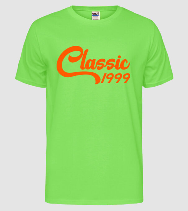 Classic 1999 model verde neon pe tricou